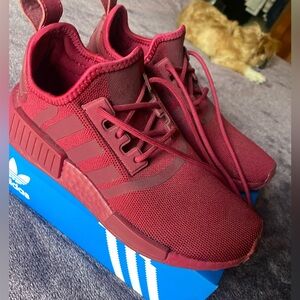Burgundy adidas. Basically new.